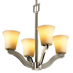 CandleAria Bend Chandelier by Justice Design Group - Starlight Lighting USA and Canada